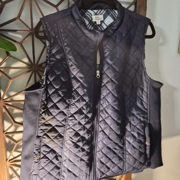 Kim Rogers Jackets & Blazers - Kim Rogers Dark Blue Quilted Vest